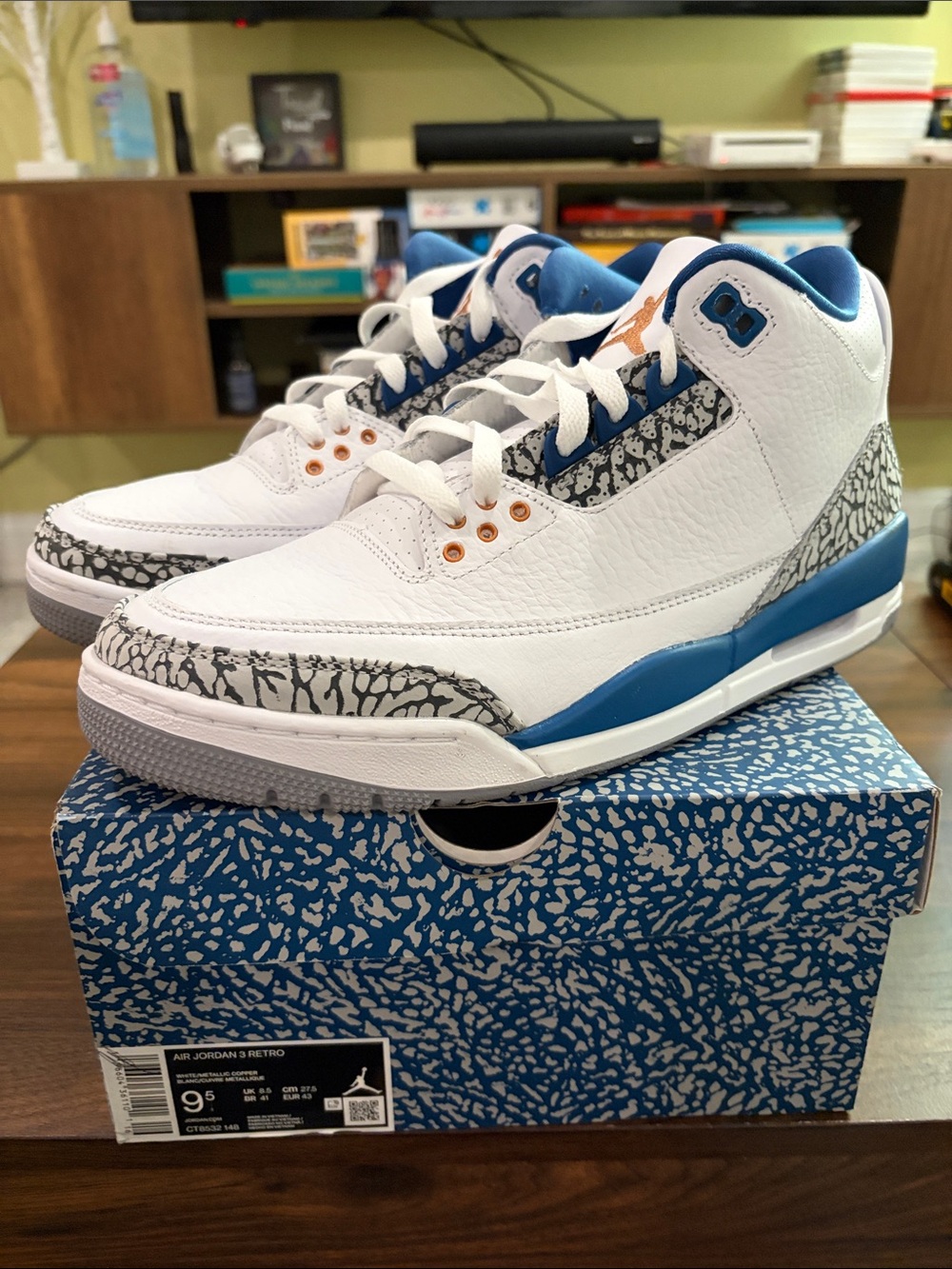 Air Jordan 3 WIZARDS sz 9.5 men’s
